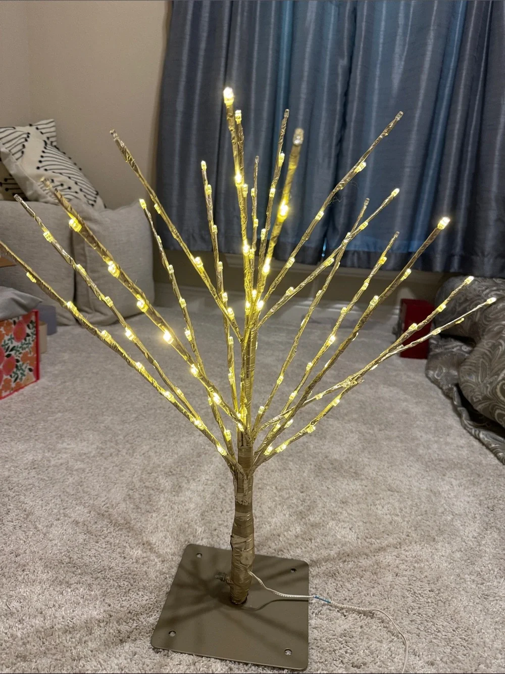 Gold LED Decorative Branch Tree - Holiday Home Accent
